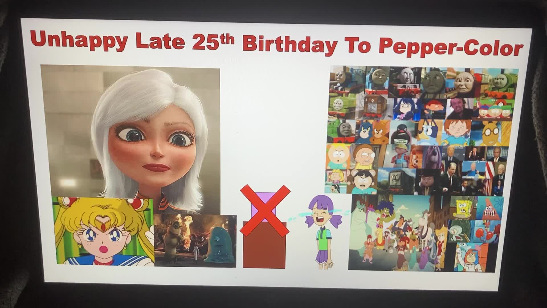 Unhappy Late 25th Birthday Pepper-Color. (Reupload)