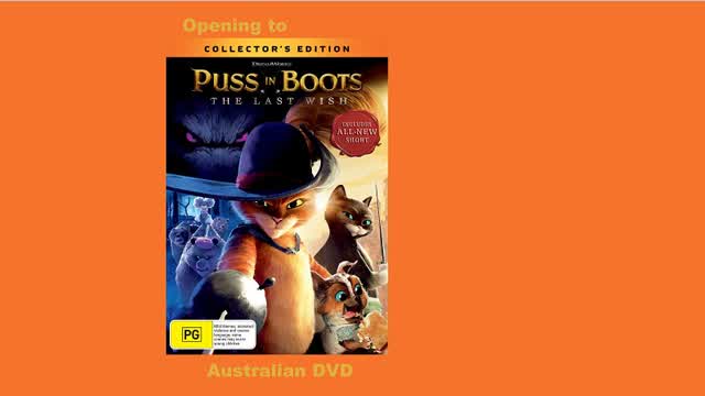 Opening to Puss in Boots The Last Wish Australian DVD