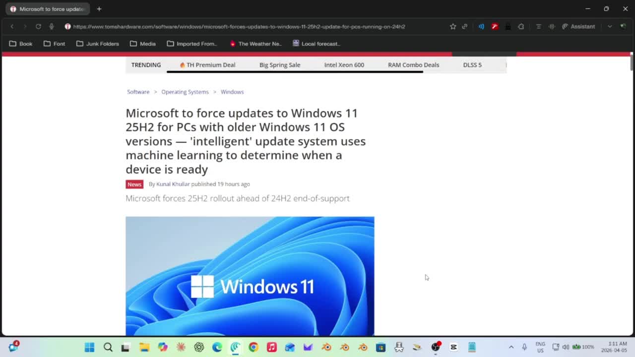 Microsoft forces updates to 25H2