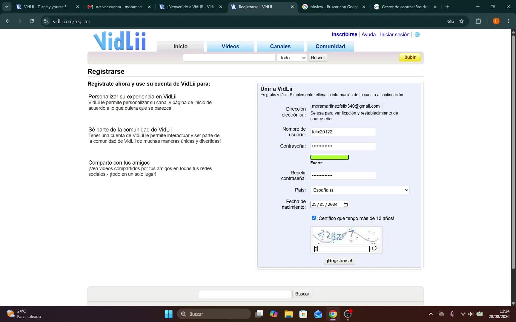COMO CREARSE UNA CUENTA EN VIDLII