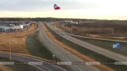 A hot air balloon crashed into high-voltage wires in Minnesota, USA.