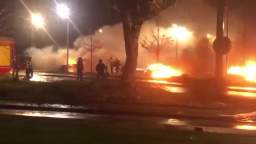 On New Years Eve, 690 cars were burned in France, and the police detained 490 people for riots, - m