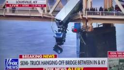In Kentucky, a truck almost flew off a high bridge into a river.