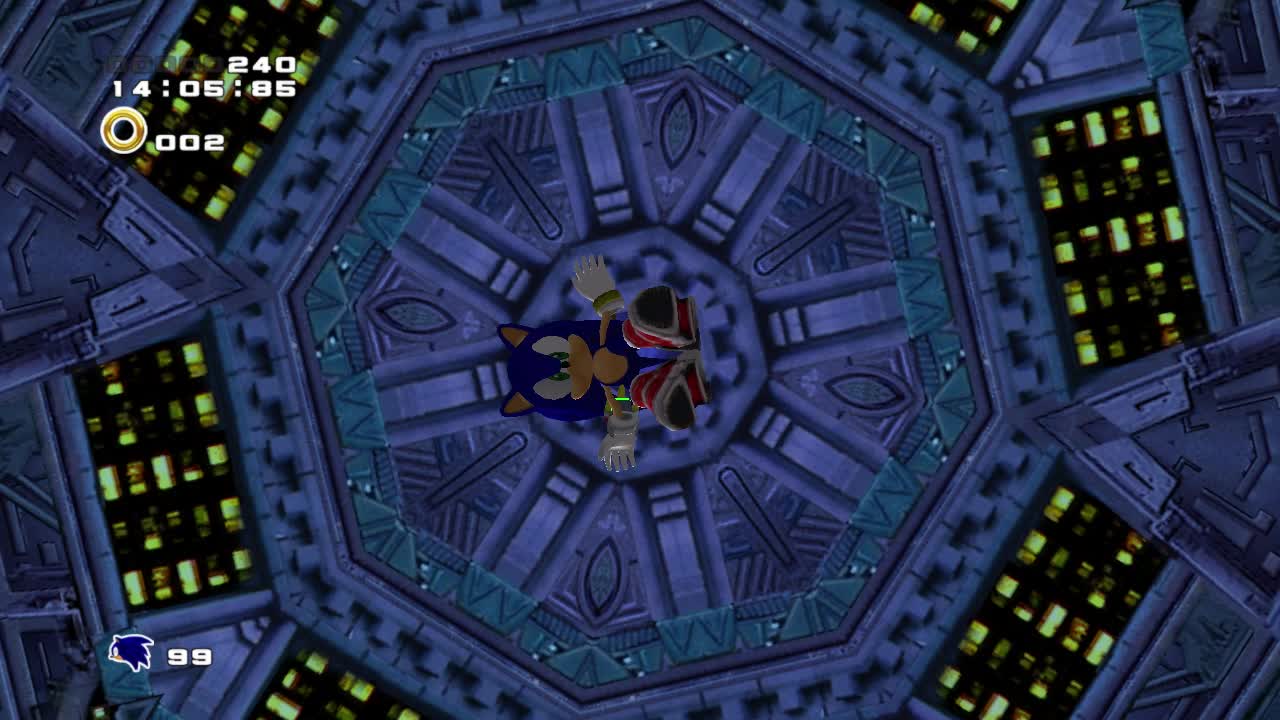 Sonic falls forever