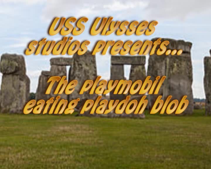 the playmobil eating playdoh blob