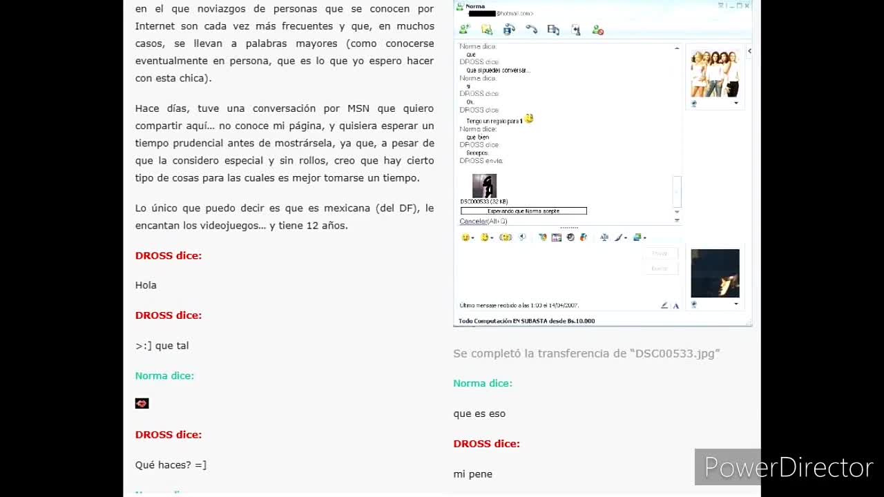 Unas nalgadas a Dross sobre sus conversaciones de MSN
