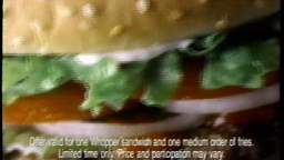 A Burger King Commercial from 1999
