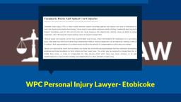 Personal Attorney Lawyer Etobicoke - WPC Personal Injury Lawyer (800) 299-0336