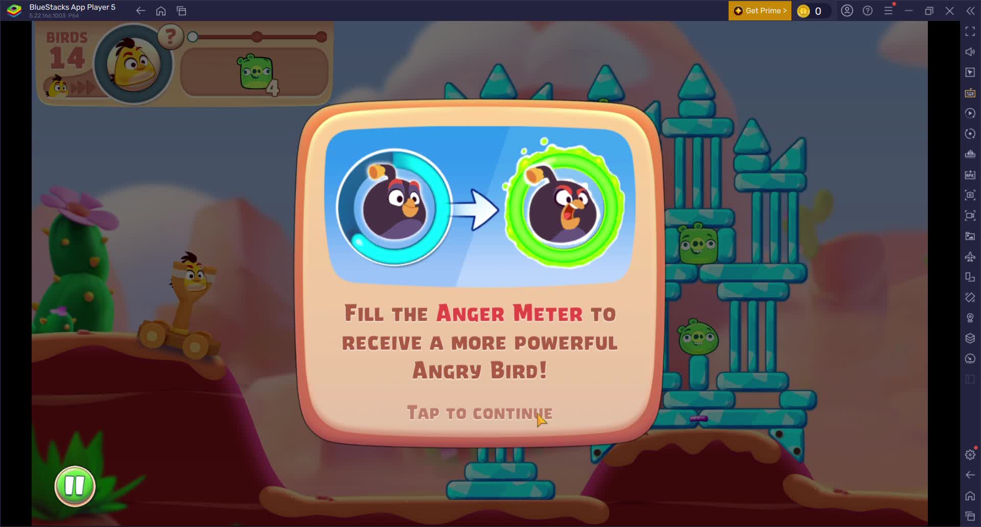 Level 16 Rocky Canyons-Angry Birds Journey
