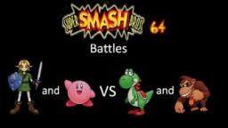 Super Smash Bros 64 Battles #93: Link and Kirby vs Yoshi and Donkey Kong