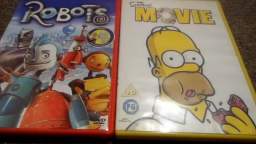 Robots And The Simpsons Movie (UK) DVD Unboxing