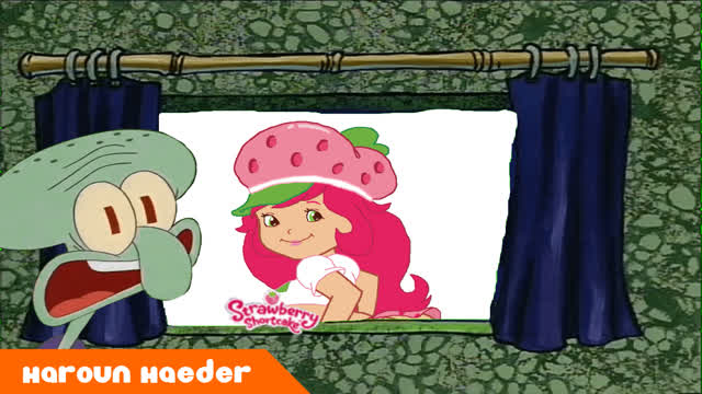 Squidward Freaks out when he sees Strawberry Shortcake from the Window