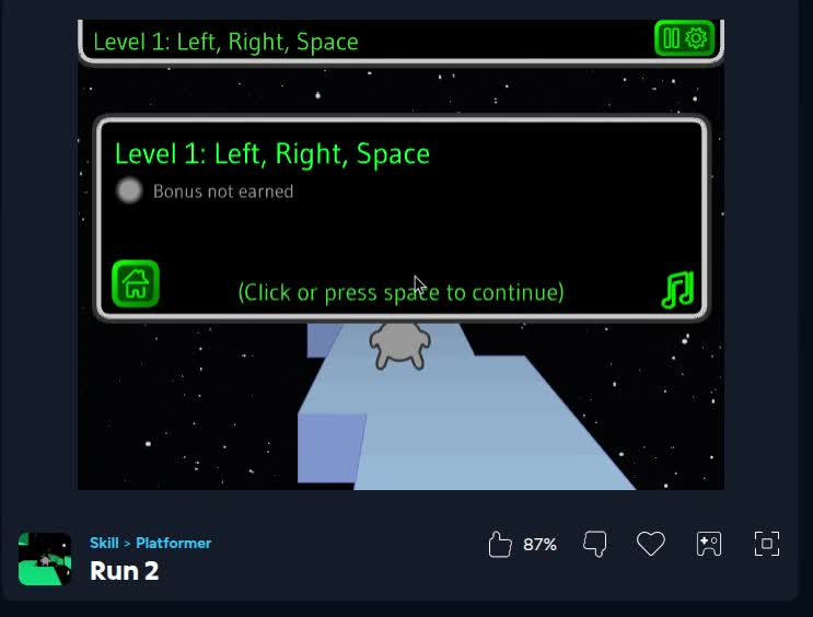 Playing Run 2 on Coomathgames