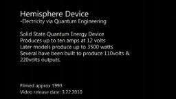 Hemisphere Quantum Fuelless Generator - Demo1