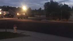 Ducks crossing the road - Recorded on July 4, 2021, at 9:23PM MT