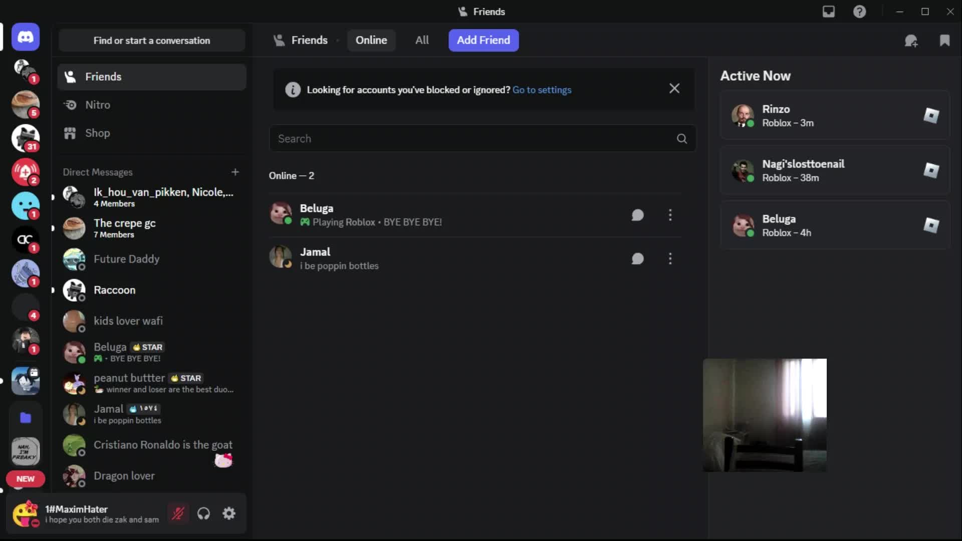 proofof me getting harassed