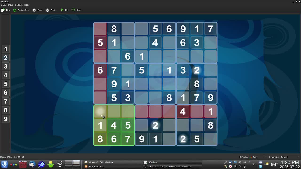 Playing KSudoku In Just Under 5 Minutes! Playing KSudoku In Just Under 5 Minutes!