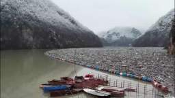 The Drina river in Bosnia and Herzegovina turned into a dump