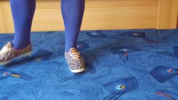 Jana shows her Keds blue with stars