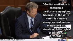 Rand Paul Condemns Genital Mutilation