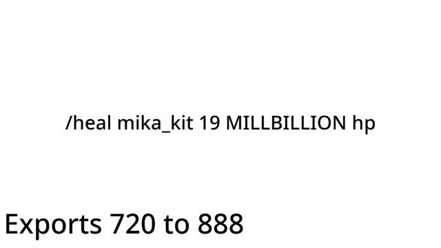 healing mika_kit goes to 888 exports