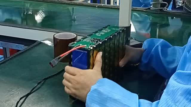 Lithium Battery Production Process On The Assembly Line Operation