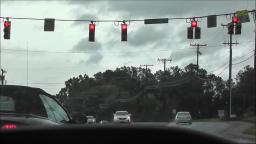 DOGHOUSE STYLE TRAFFIC LIGHT IN MOORESVILLE NORTH CAROLINA VIDEO #1