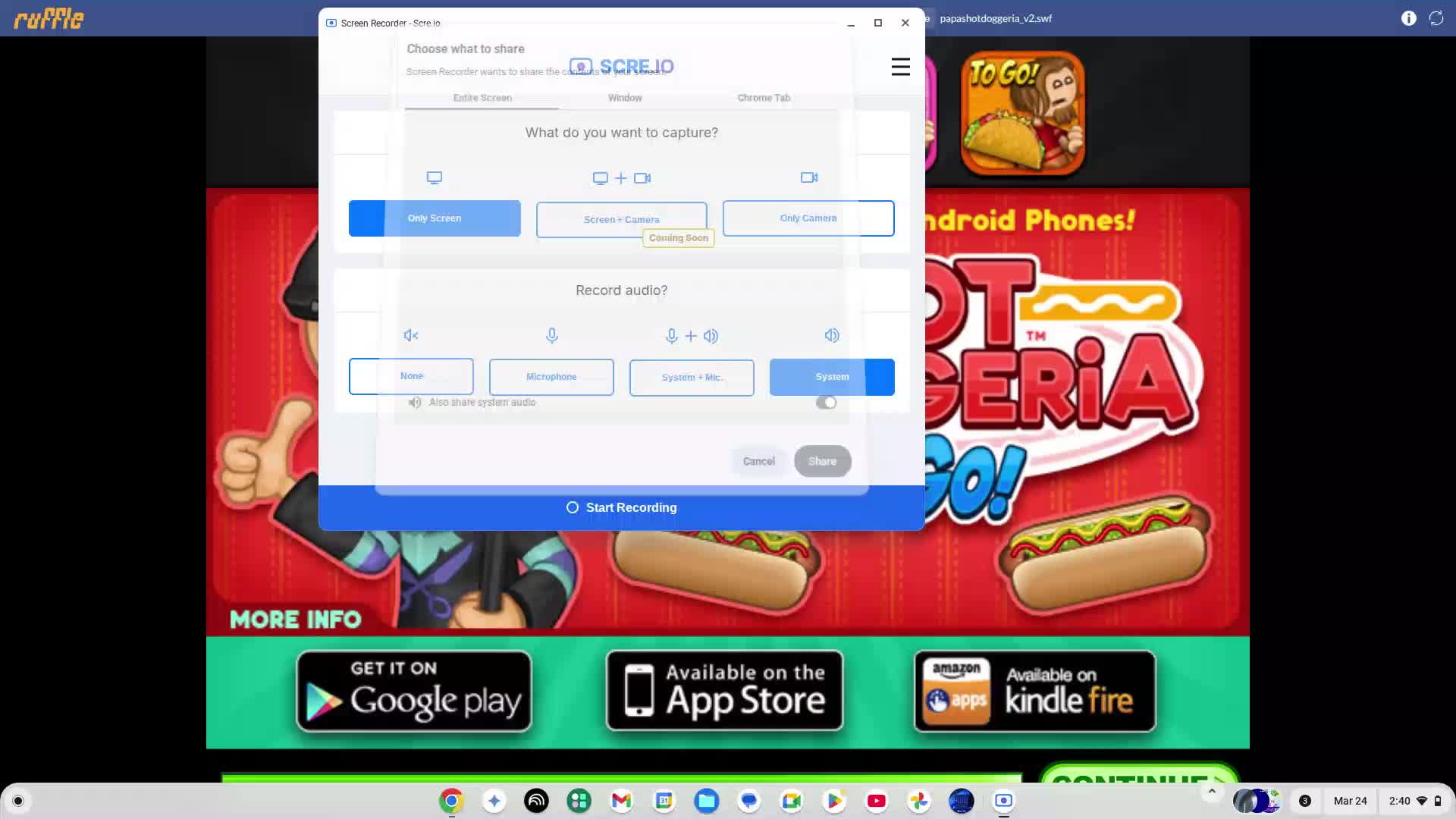 Day 3 - Papa's Hot Doggeria