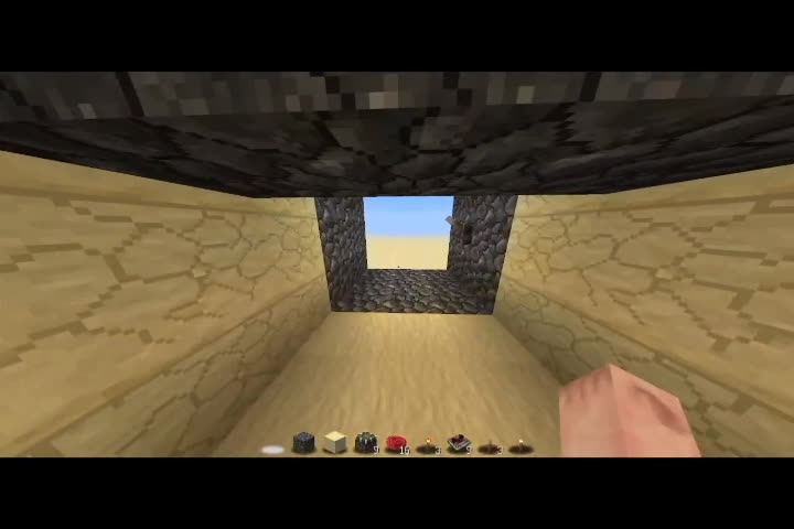 Minecraft Redstone 3x3 Tunnel Door