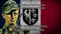 Le chant du Diable Anthem of French Charlemagne Division Rare Full Version (eng sub)