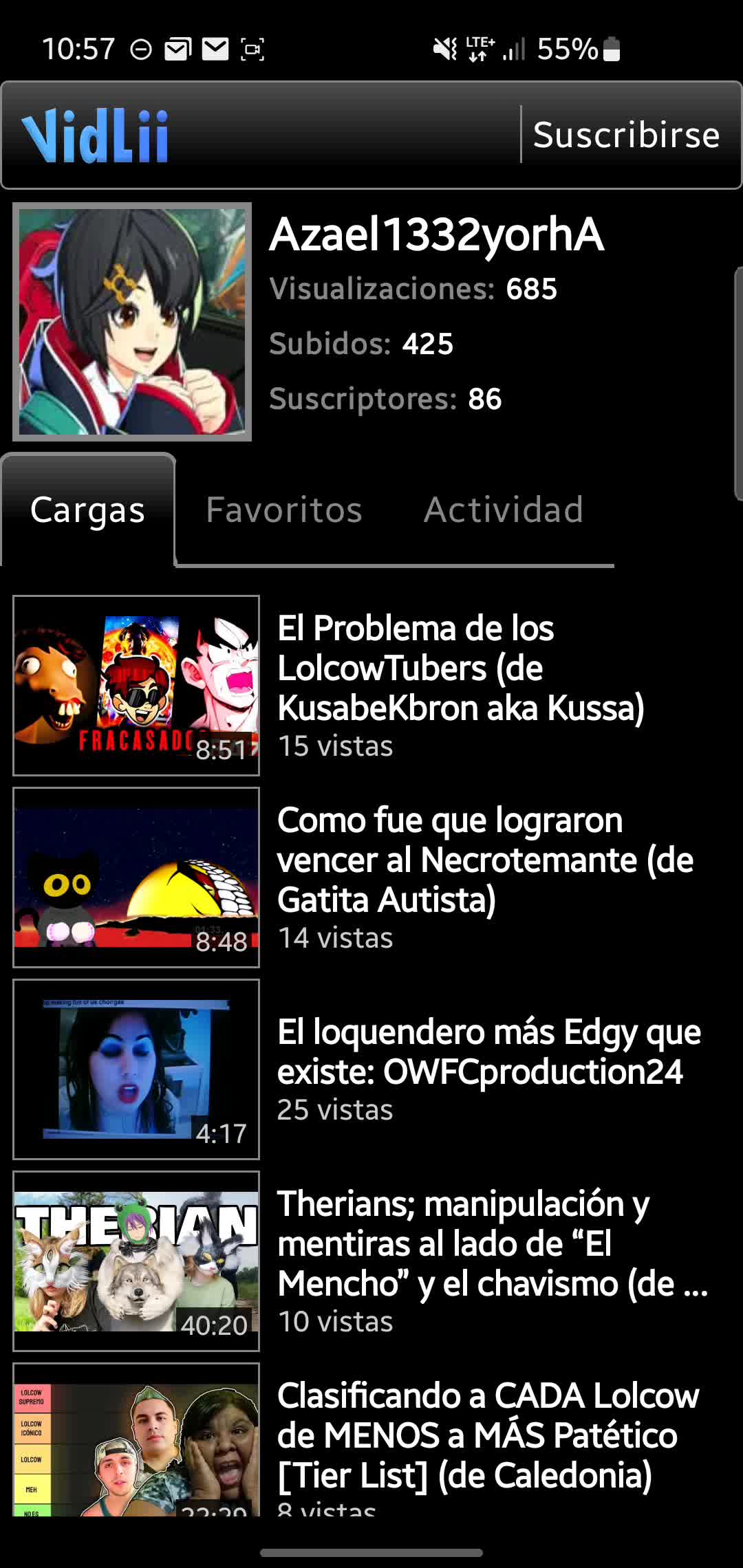 Preview of the VidLii app channel design