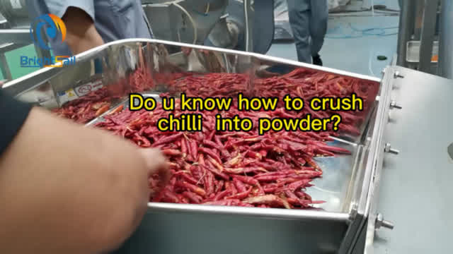 Do u know how to crush  chilli  into powder by chili grinding machine?