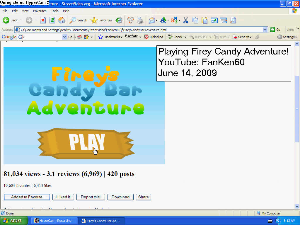 FanKen60 plays Firey's Candy Bar Adventure [DEMO?]
