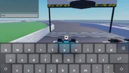 Playing a racing game on ROBLOX