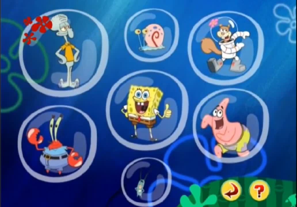 SpongeBob SquarePants 3D DVD Game Choose Character Theme