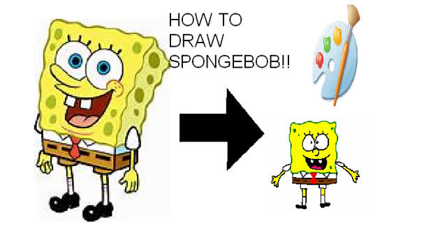 (easy and simple tutorial) how to draw spongebob using ms paint on windows xp!!!!!!!