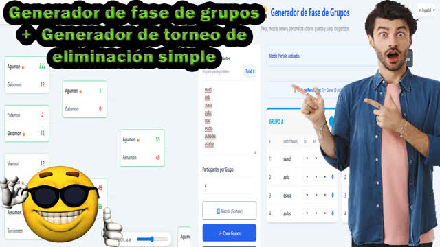 Nueva pagina de Generador de Fase de Grupos y Eliminacion simple Nueva pagina de Generador de Fase de Grupos y Eliminacion simple