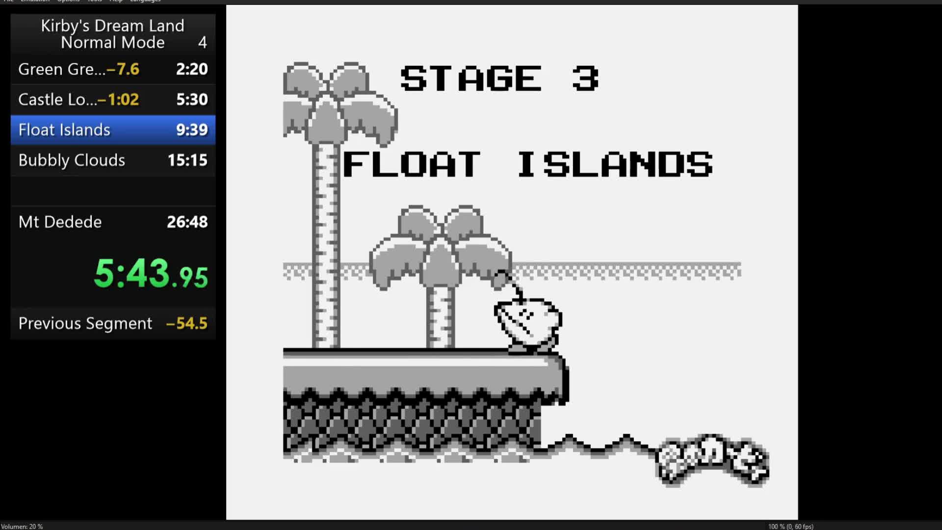 Kirby's Dream Land (Speedrun) 22:03