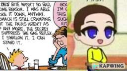 hamburger casserole comic dub calvis and hobbies vs hamburger casserole gacha life version