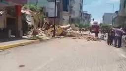 Aftermath of the earthquake in Ecuador