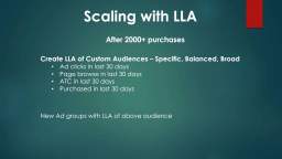12. Advanced training scaling with LLA