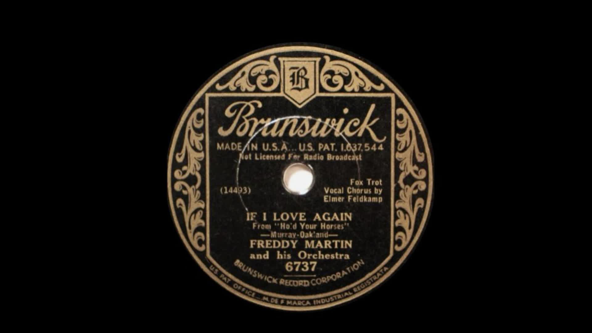 If I Love Again. Freddy Martin And His Orchestra. (1933)