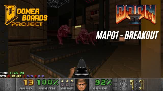 DBP01: Monuments of Mars - MAP01: Breakout (UV 100%) DBP01: Monuments of Mars - MAP01: Breakout (UV 100%)