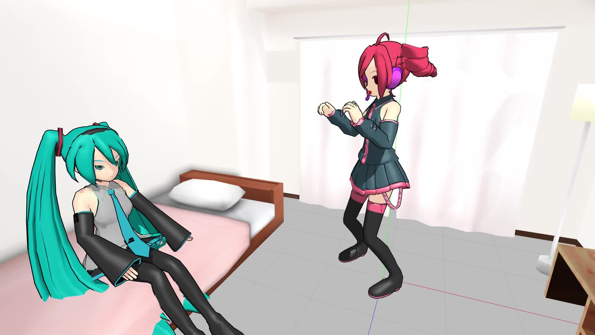 Teto being annoying to Miku Teto being annoying to Miku