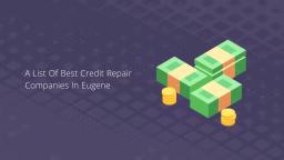 Credit Repair in Eugene OR