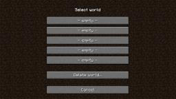 Minecraft Alpha Mod - Old world selection system