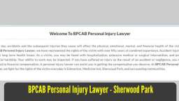 Sherwood Park AB Personal Injury Lawyer - BPCAB Personal Injury Lawyer (587) 200-9898