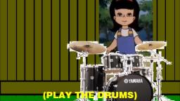 Jessica Plays The Drums