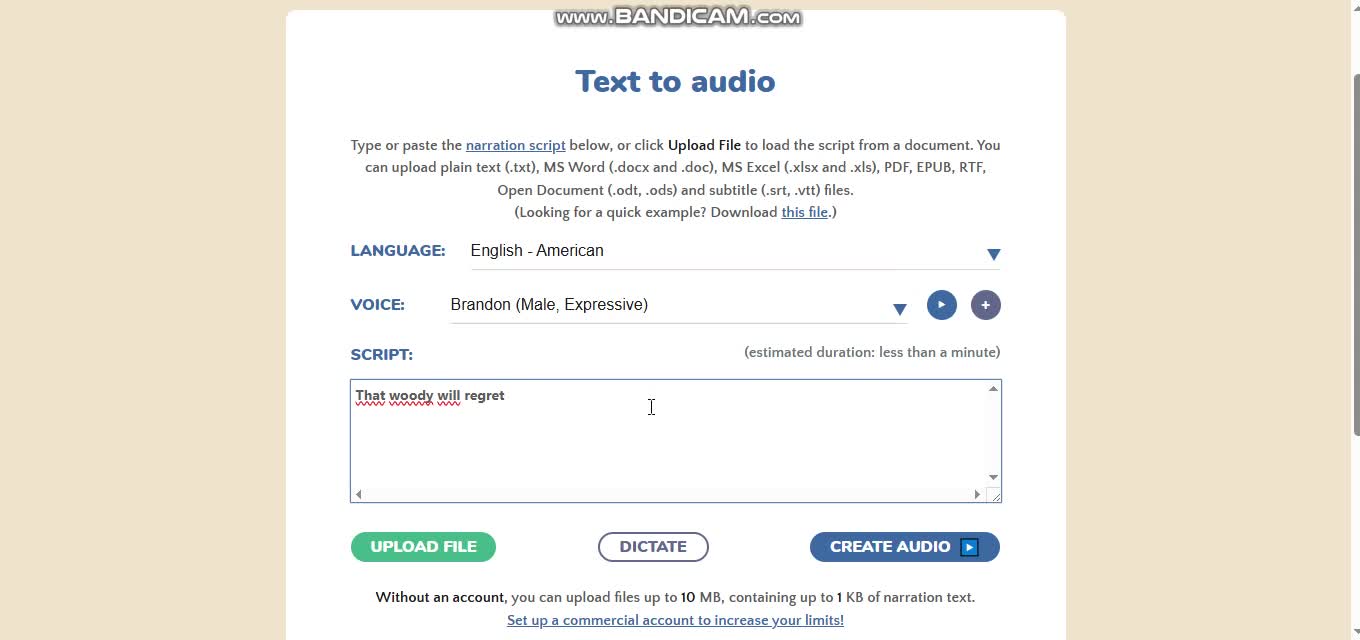 I lsot the way to use text to speech wav for my animation...