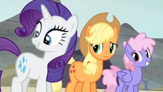 Rarity, Applejack and Rainbowshine